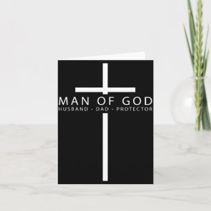 Man Of God Funny Fathers Day Men Husband Dad Card