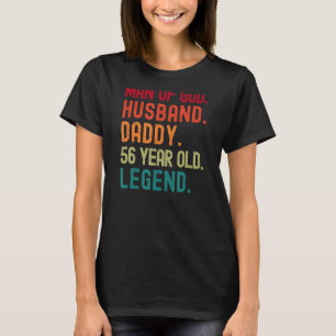 Man of God Husband Dad Funny 56th Birthday Vintage T-Shirt