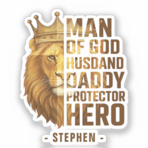 Man of God Lion Crown Design – Husband, Daddy