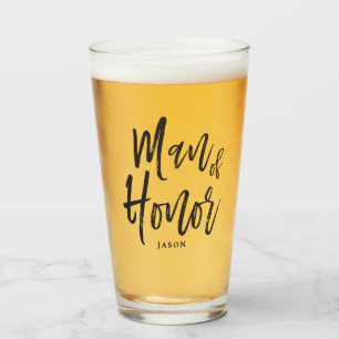 Man of Honor   Black Script Style Glass
