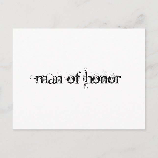 Man of Honour Postcard (Front)
