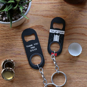 Man of Honour Tuxedo Wedding Keychain