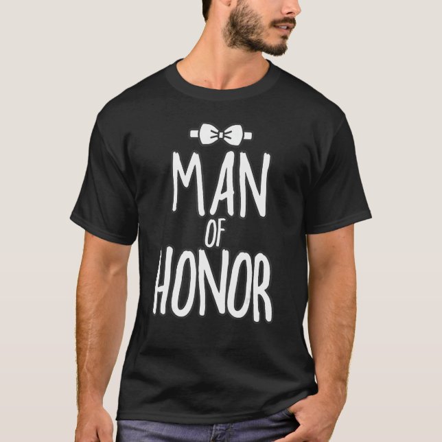 Man of Honour Wedding Shirt Man of Honour Proposal (Front)