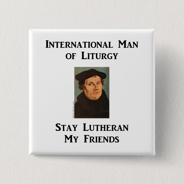 Man of Liturgy 15 Cm Square Badge (Front)