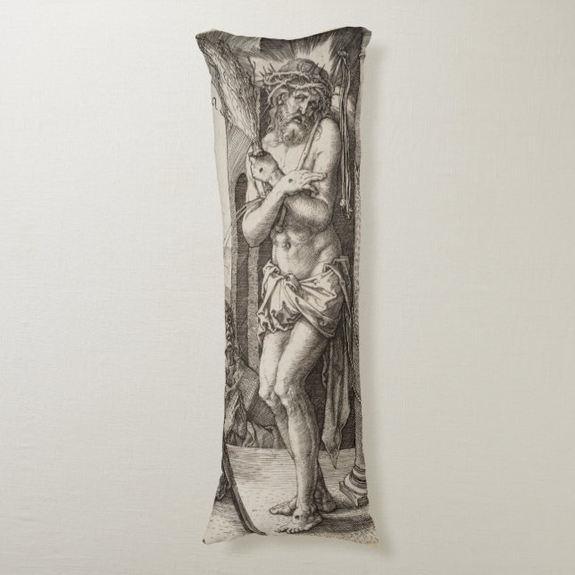 Man of Sorrows by Albrecht Durer Body Cushion (Front Vertical)