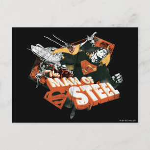 Man of Steel Collage Postcard