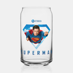 Man of Steel in Flight Can Glass
