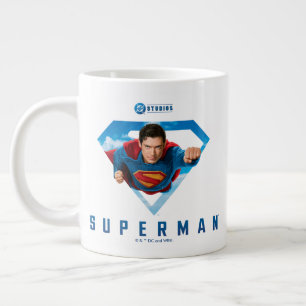 Man of Steel in Flight Large Coffee Mug