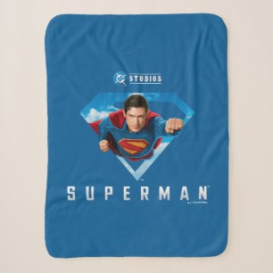 Man of Steel in Flight Sherpa Blanket