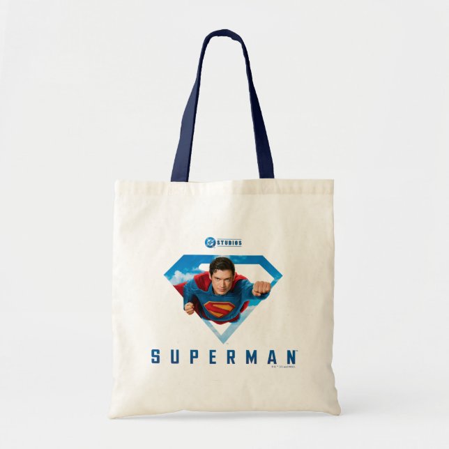 Man of Steel in Flight Tote Bag (Front)