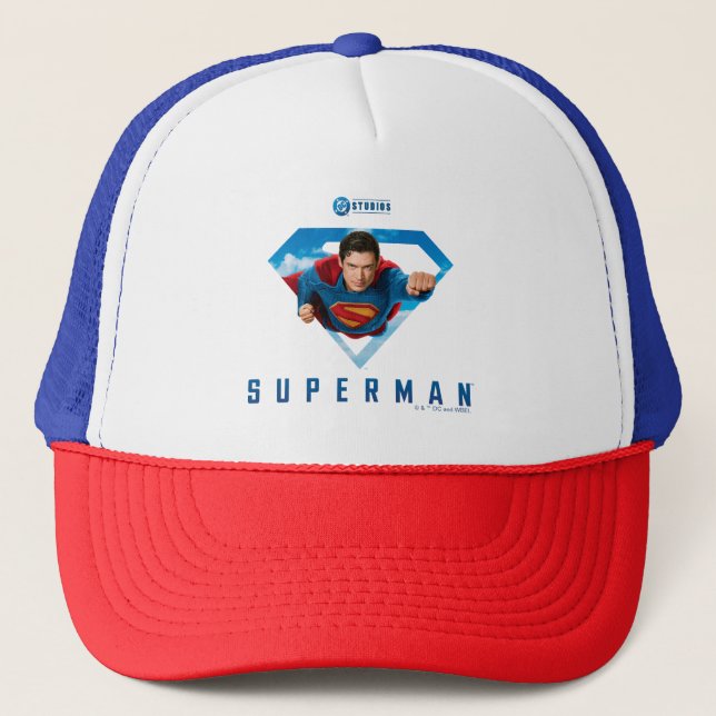 Man of Steel in Flight Trucker Hat (Front)