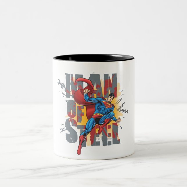 Man of Steel Two-Tone Coffee Mug (Center)