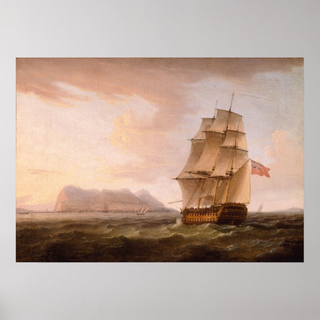 Man of War Before Gibraltar Poster (Front)