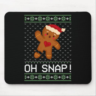 Man Oh Snap Christmas Cookie Mouse Mat