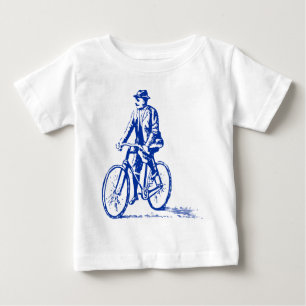 Man on a Bike - Navy Baby T-Shirt