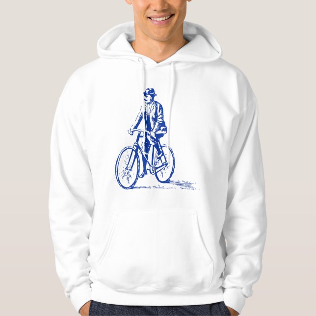 Man on a Bike - Navy Hoodie (Front)