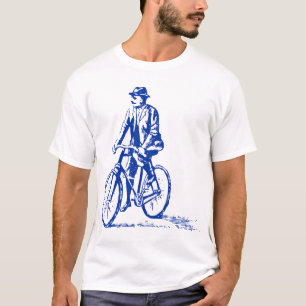 Man on a Bike - Navy T-Shirt