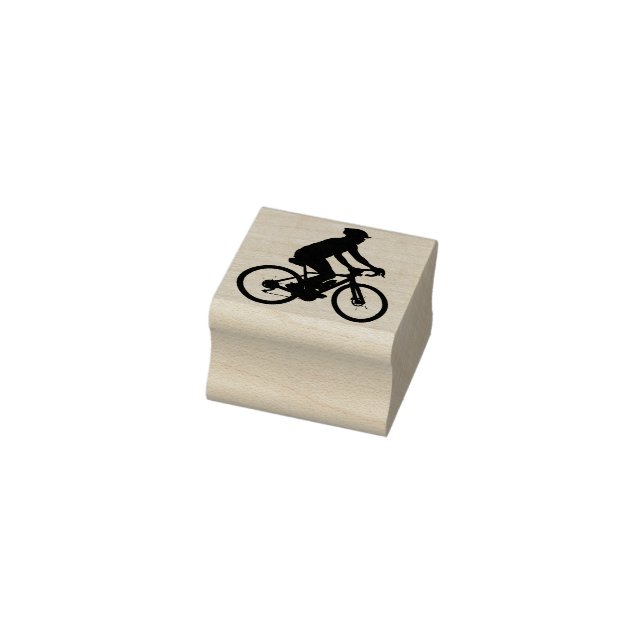 Man on a bike rubber stamp (Stamp)