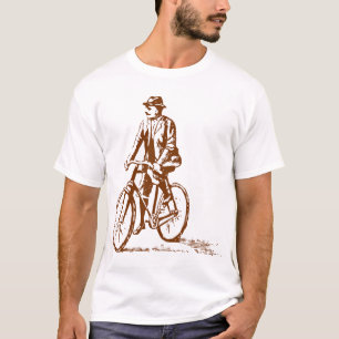 Man on a Bike - Walnut Brown T-Shirt