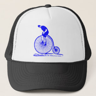 Man on a Penny Farthing - Blue Trucker Hat
