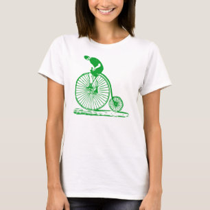 Man on a Penny Farthing - Grass Green T-Shirt