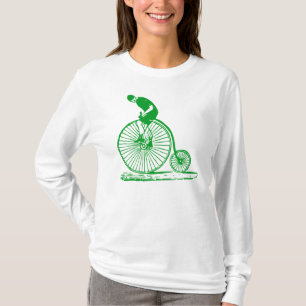 Man on a Penny Farthing - Grass Green T-Shirt