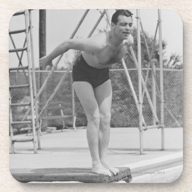Man on Diving Board Coaster (Front)