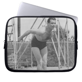Man on Diving Board Laptop Sleeve