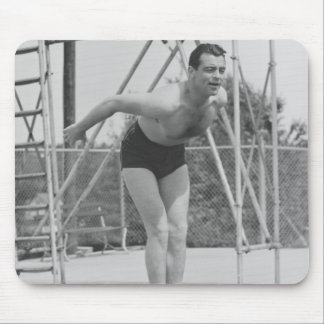 Man on Diving Board Mouse Mat
