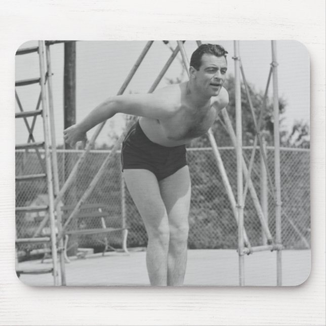 Man on Diving Board Mouse Mat (Front)