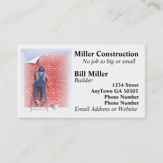 Man On Ladder Business Card (Front)