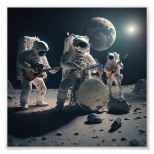 Man on the moon band photo print