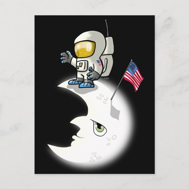 Man on the Moon Postcard (Front)