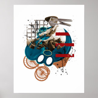 Man On Wheels Poster