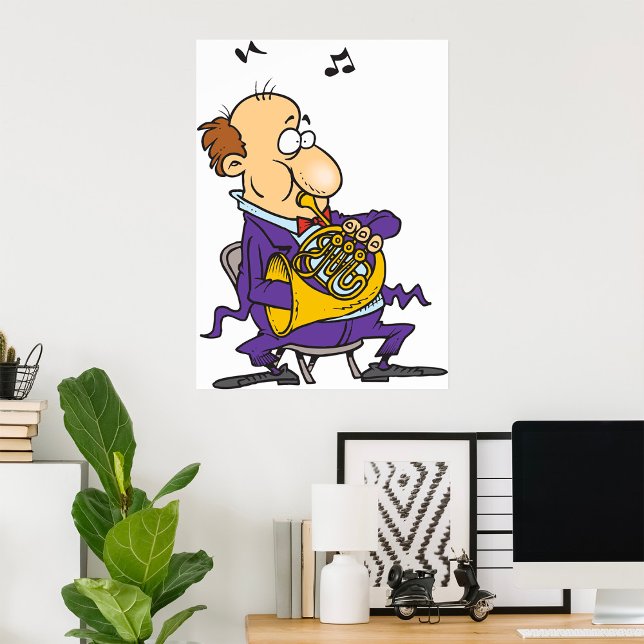 Man Playing A French Horn Poster (Creator Uploaded)
