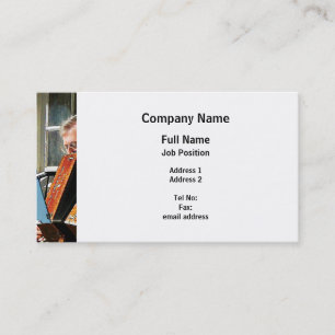 Man Playing Accordion Business Card
