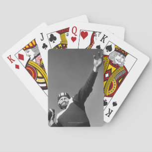 Man Playing Football 2 Cards