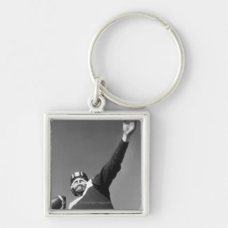 Man Playing Football 2 Key Ring