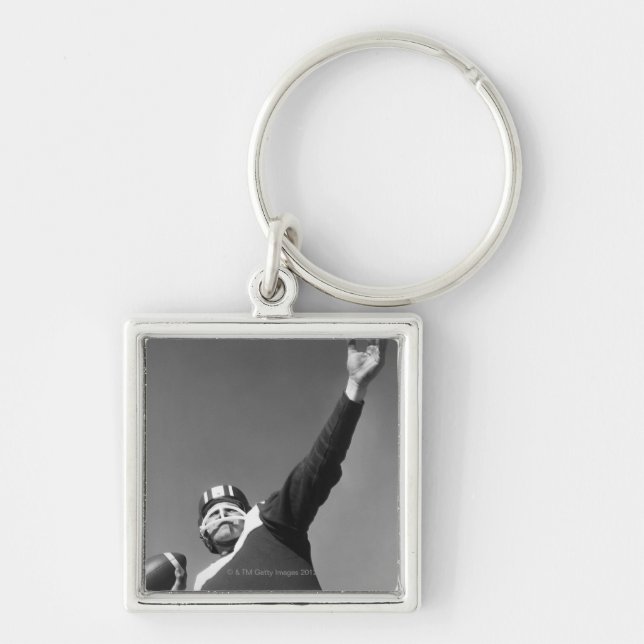 Man Playing Football 2 Key Ring (Front)