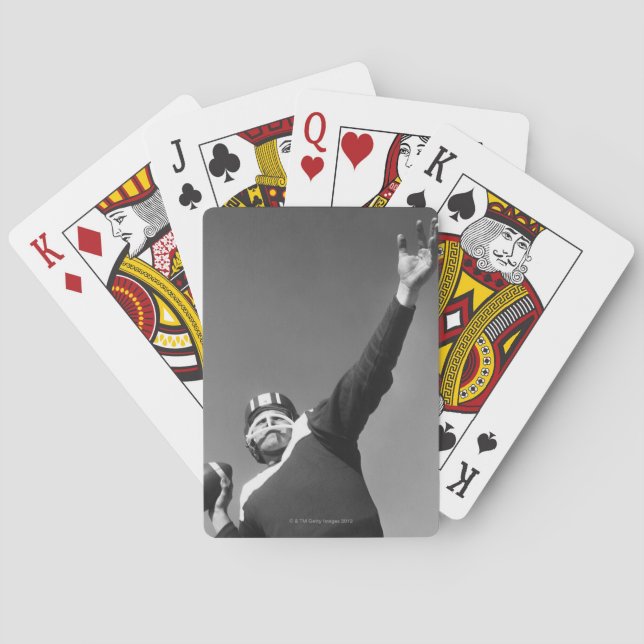 Man Playing Football 2 Playing Cards (Back)