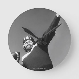 Man Playing Football 2 Round Clock