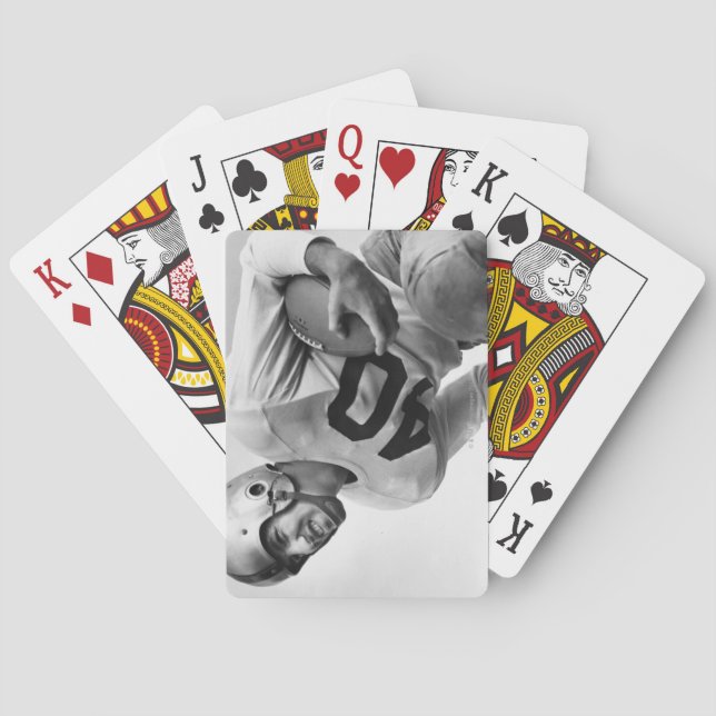 Man Playing Football 3 Cards (Back)