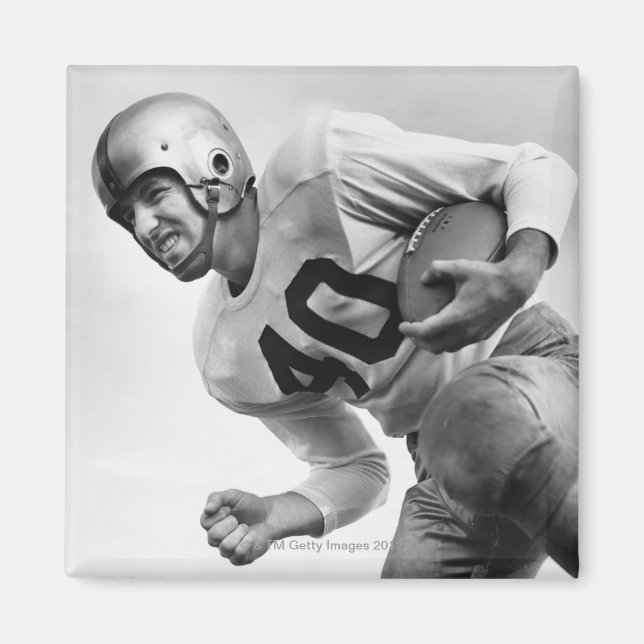 Man Playing Football 3 Magnet (Front)