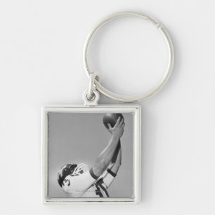 Man Playing Football Key Ring