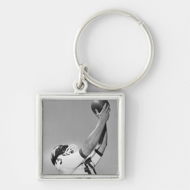 Man Playing Football Key Ring (Front)
