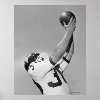 Man Playing Football Poster