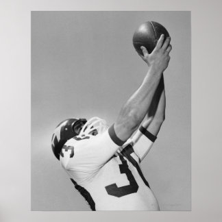 Man Playing Football Poster