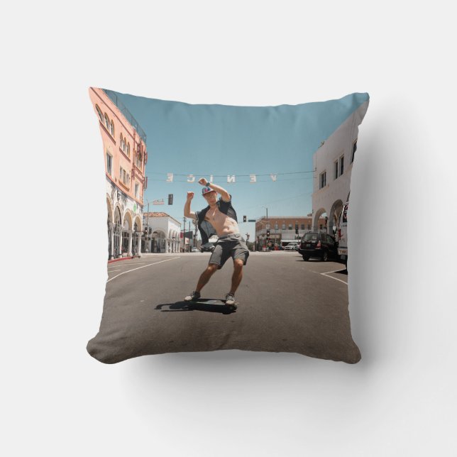 Man playing skateboard cushion (Front)