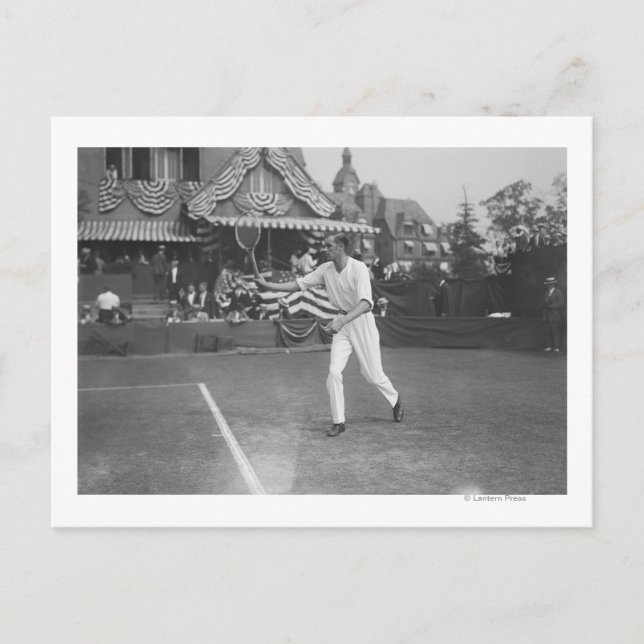 Man Playing Tennis in Washington DC Tournament Postcard (Front)
