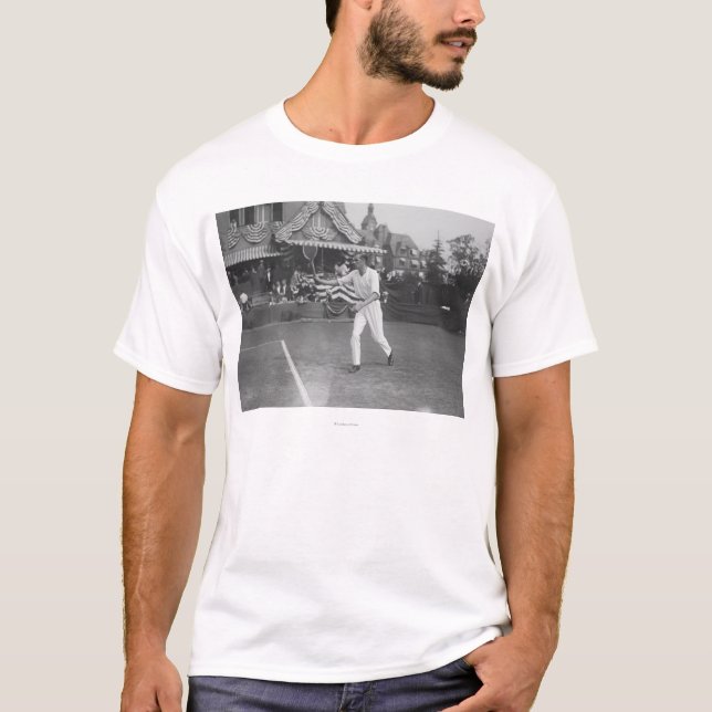 Man Playing Tennis in Washington DC Tournament T-Shirt (Front)